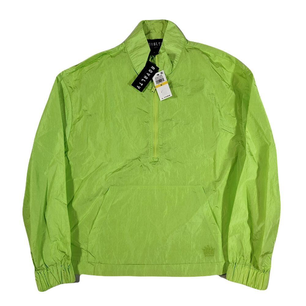 Royalty Maluma Half-Zip Jacket‎ Mens Medium Mojito Green Relaxed-Fit Solid NEW